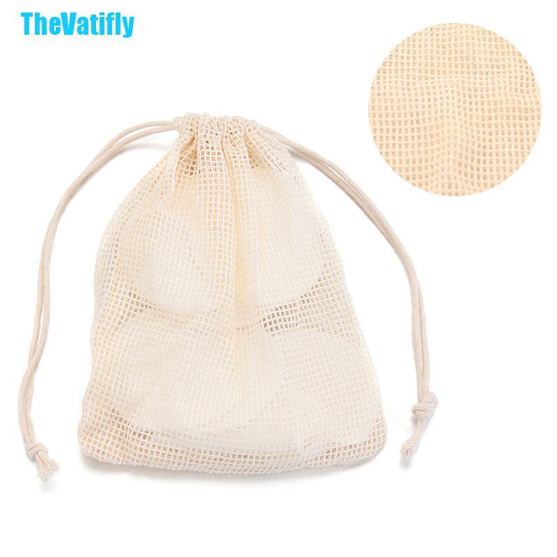 (Hàng Mới Về) Túi Lưới Cotton Có Thể Giặt Được