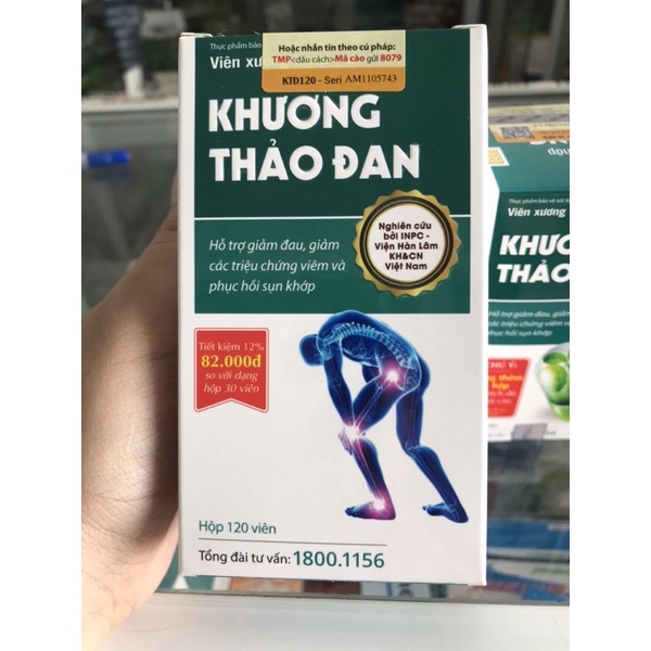 VIÊN XƯƠNG KHỚP KHƯƠNG THẢO ĐAN  -HỖ TRỢ GIẢM ĐAU, VIÊM VÀ PHỤC HỒI SỤN KHỚP