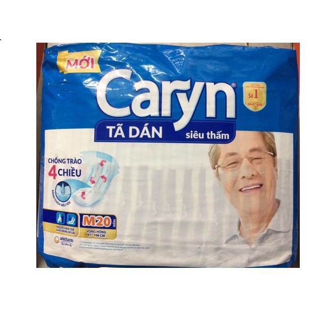 Tã dán / bỉm người già siêu thấm Caryn M20