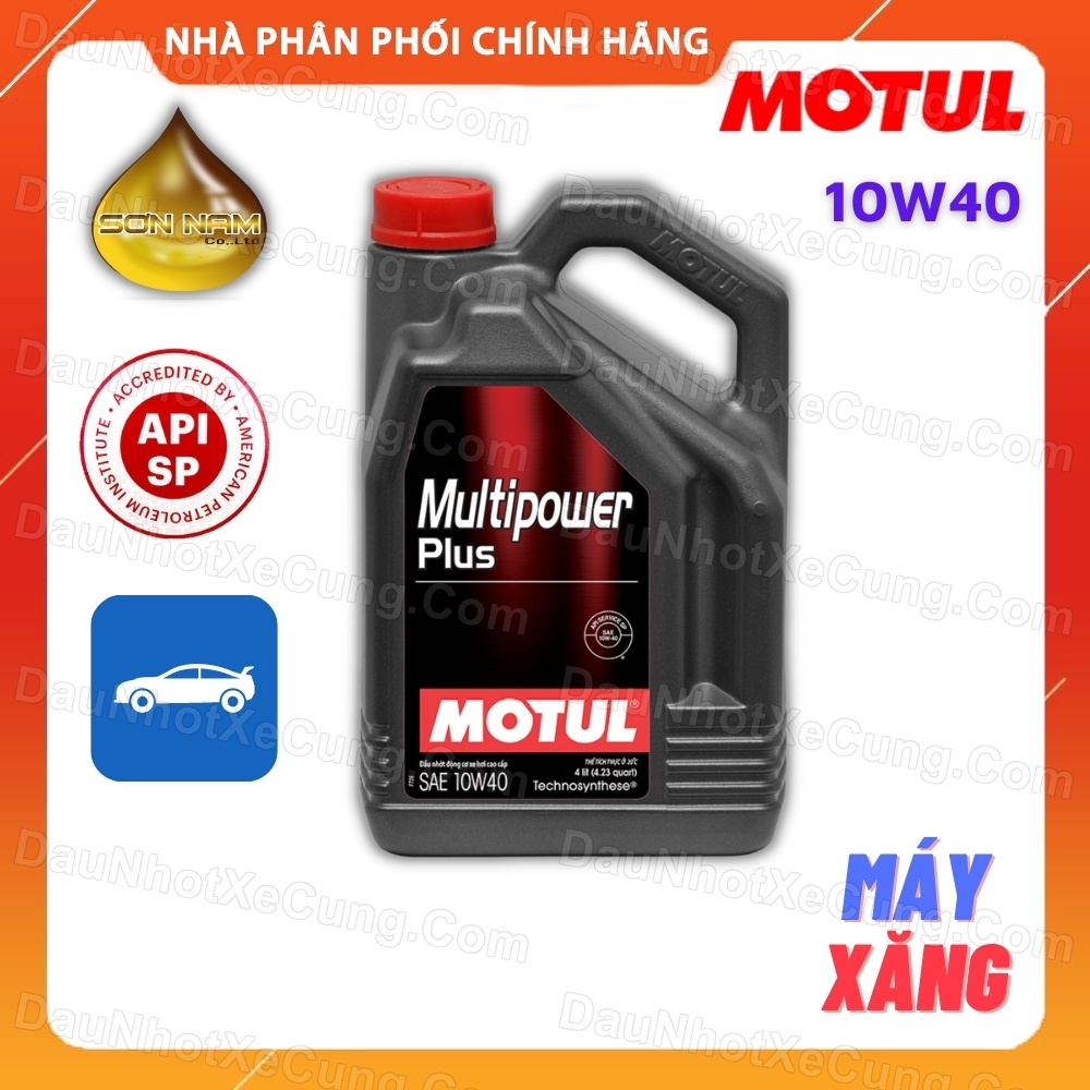 Dầu nhớt motul ô tô 10W40 chính hãng multipower plus SP 4L bán tổng hợp chất lượng cao.