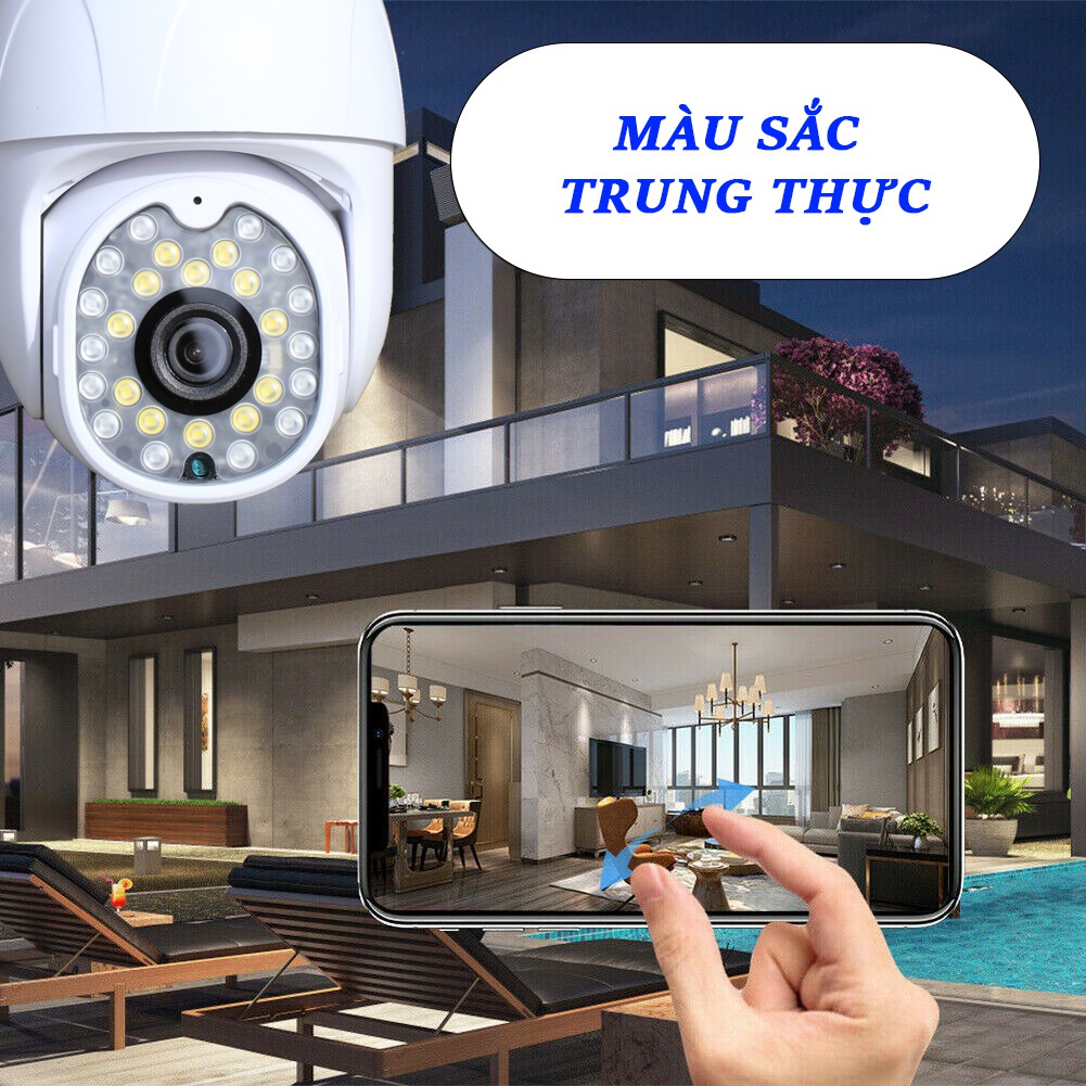 Camera IP Wifi Ngoài trời Yoosee GW-D26S PTZ 2 Râu FullHD 1080P 14 LED trợ sáng, 12 hồng ngoại, đàm thoại 2 chiều