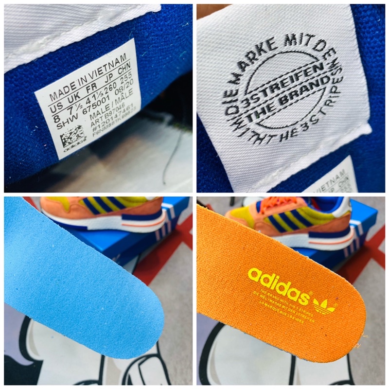 Giày thể thao sneaker cổ thấp ZX 500 Dragon Ball Hàng TC