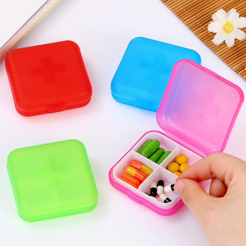 Hộp Đựng Thuốc 4 Ngăn Tiện Lợi Khi Đi Du Lịch 1617