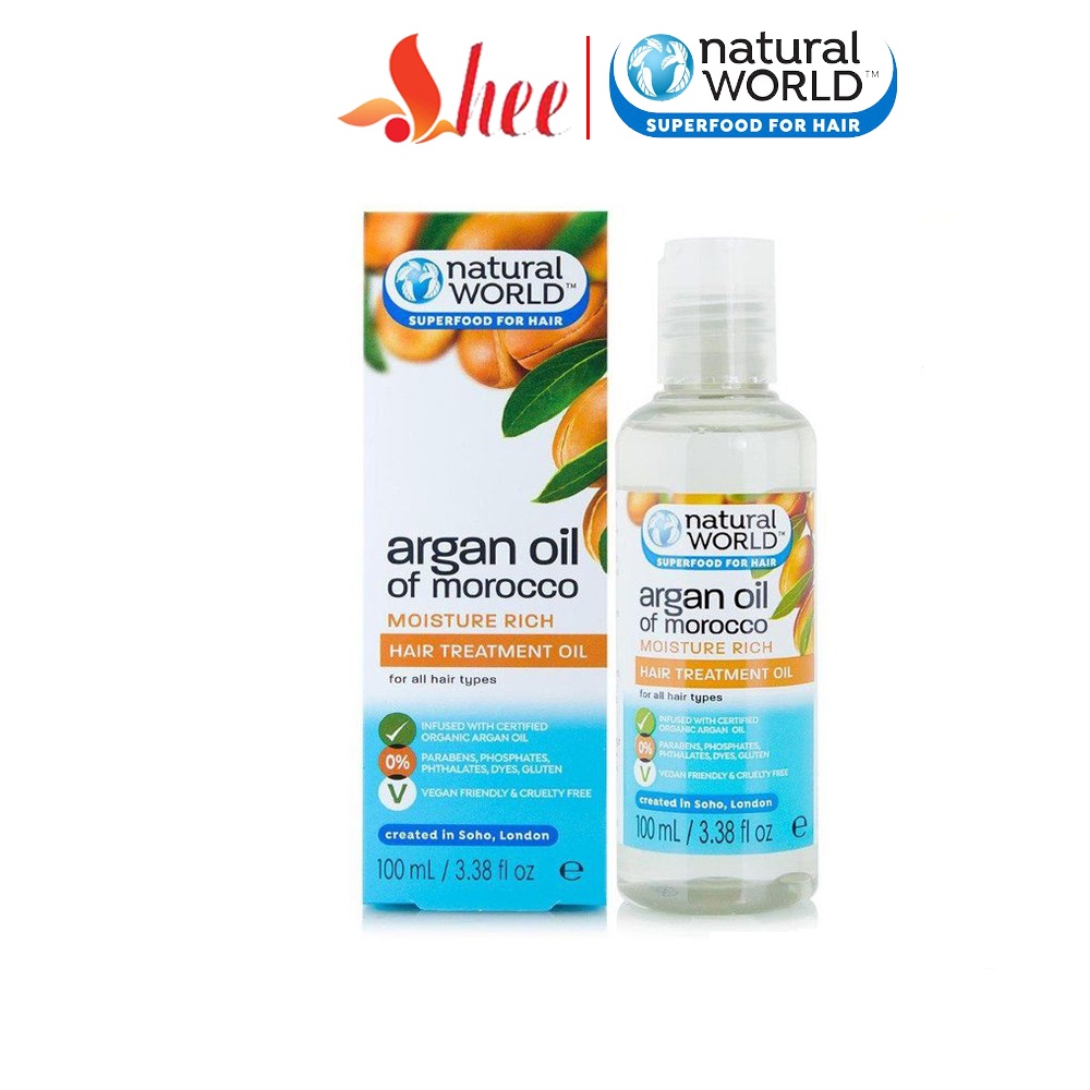 Dầu Dưỡng Tóc Natural World Argan Oil of Morocco Hair Treatment Oil