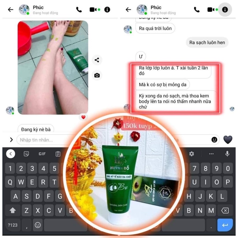 Tẩy tế bào chết bơ Huỳnh Đỗ