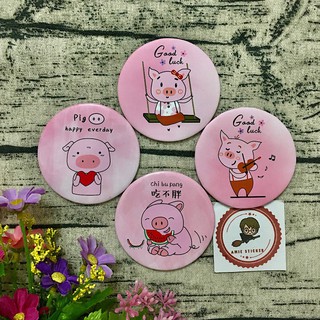 (Ảnh thật) Gương mini 1 mặt hình heo con đáng yêu