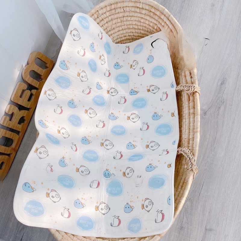 Lót Nằm Chống Thấm Sợi Tre 5 Lớp Cho Bé