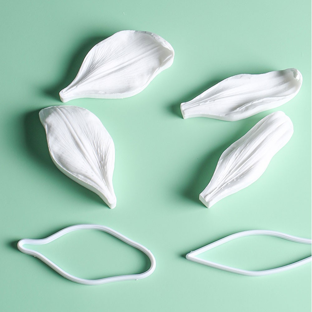 KALAIEN Lily Lilium Brownii Hoa Fondant Khuôn Hoa Cánh Hoa Khuôn Silicon & Bộ Cắt Nhựa Sáng Tạo Trang Trí Bánh Dụng Cụ Ăn Được Thích Hợp Theo Chủ Đề Bánh