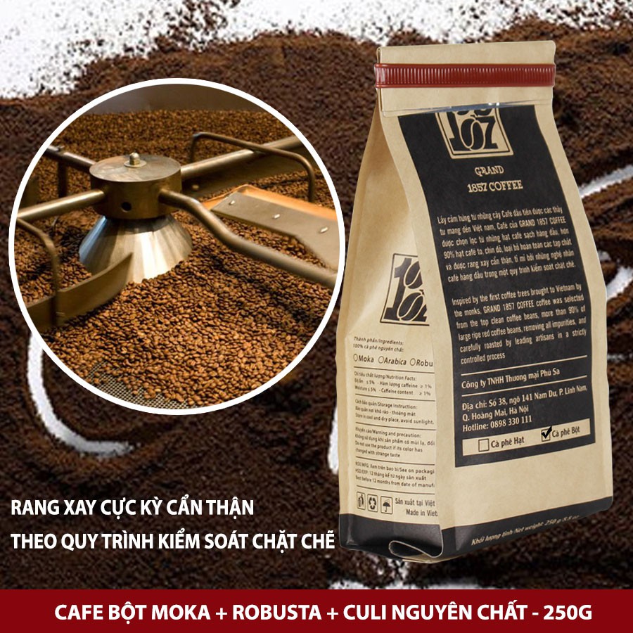 1KG Cà phê bột Moka-Robusta-Culi đặc biệt ❤️️ FREESHIP ❤️️nguyên chất không pha trộn tẩm ướp hương liệu - 1857 coffee | BigBuy360 - bigbuy360.vn