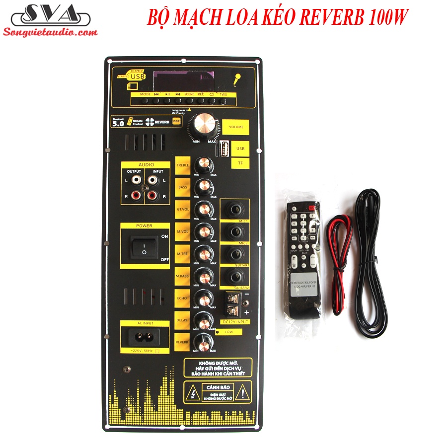 BỘ MẠCH LOA KÉO 100W - 15X35CM - MẪU ĐỨNG - MỚI
