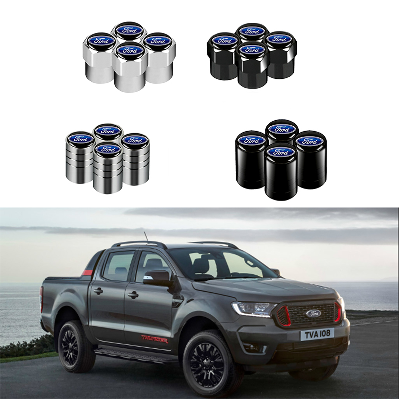 4 Nắp van lốp dùng làm phụ kiện trang trí cho xe hơi Ford Focus Ranger Ecosport Fiesta