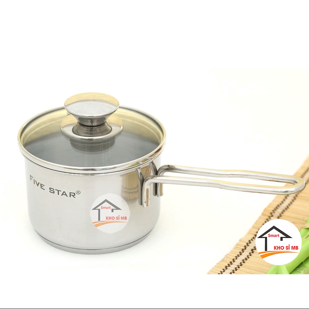 Nồi nấu cháo cho bé 3 lớp fivestar, chảo sâu lòng size 12cm, quánh inox nấu bột, hàng chính hãng bảo hành 5 năm