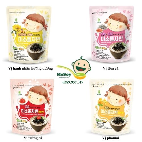 Rong biển rắc cơm Hàn Quốc cho bé