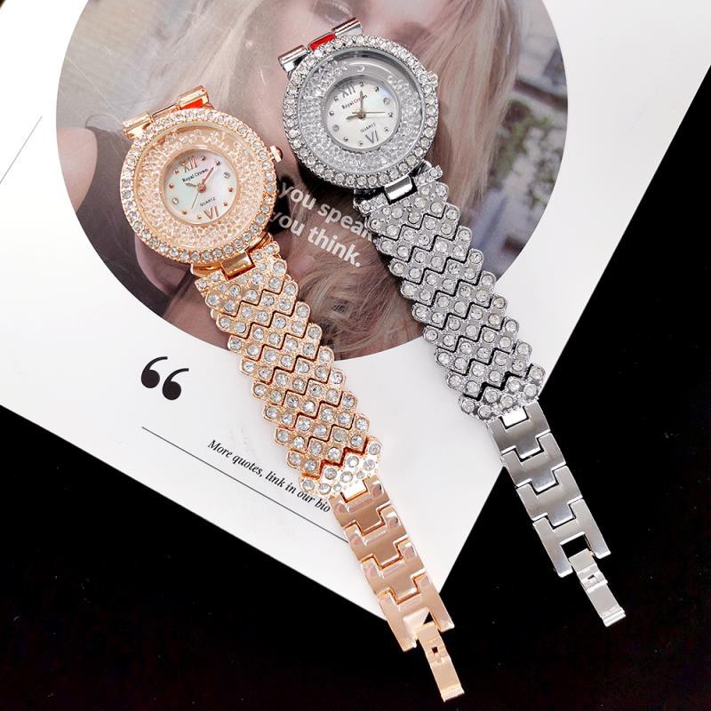 Đồng Hồ Nữ Chính Hãng Dây Kim Loại Đính Đá Royal Crown 2606 Jewelry Chống Nước Chố | BigBuy360 - bigbuy360.vn
