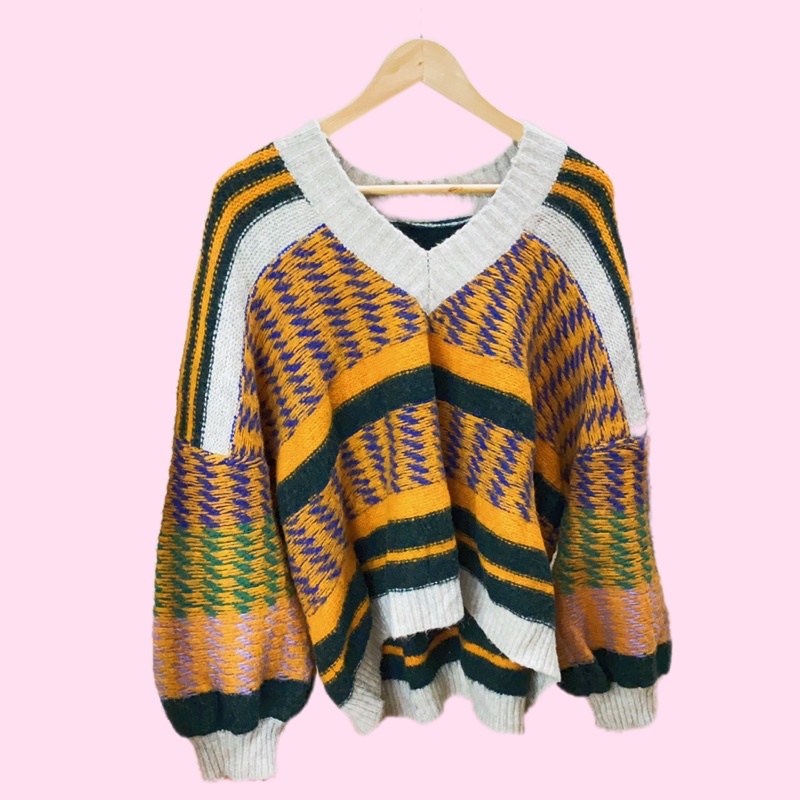 ÁO LEN THỔ CẨM HOẠ TIẾT TAY BỒNG DÁNG DÀI( nhiều mẫu)Q | BigBuy360 - bigbuy360.vn