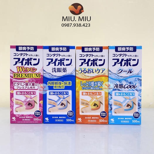 Nước rửa mắt Eyebon W Vitamin Kobayashi Nhật Bản 100ml - 500ml