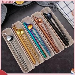 Bộ Ống Hút Thép Không Gỉ Có Thể Tái Sử Dụng Kèm Cọ Vệ Sinh Tiện Dụng
