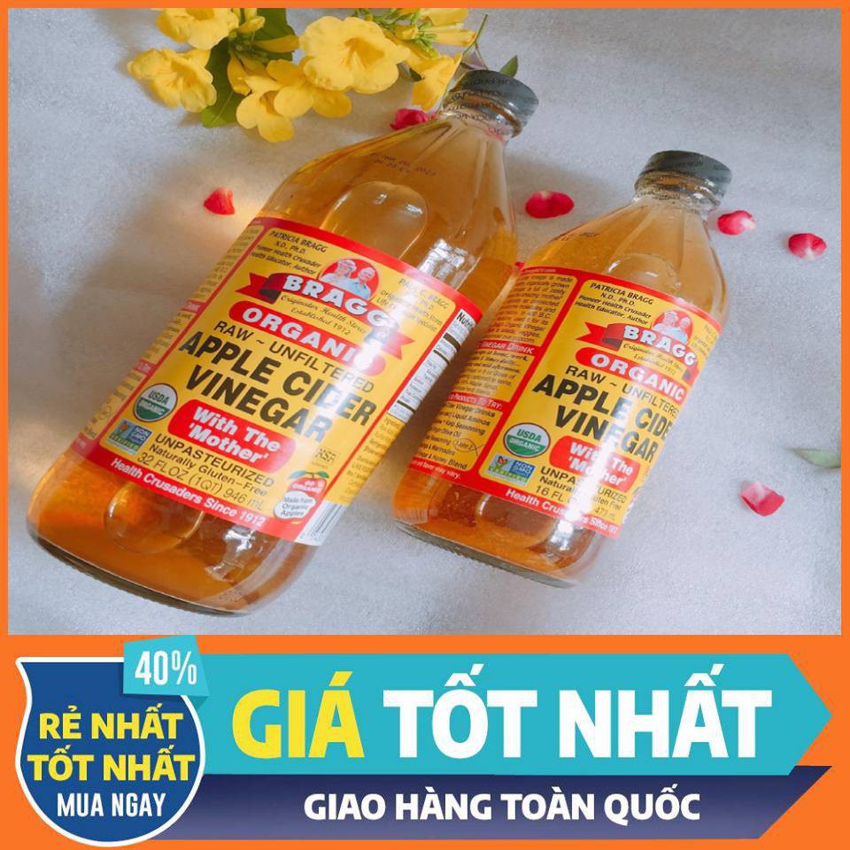 [SIÊU GIẢM GIÁ] Giấm táo hữu cơ Bragg - Hàng Nhập Khẩu Mỹ