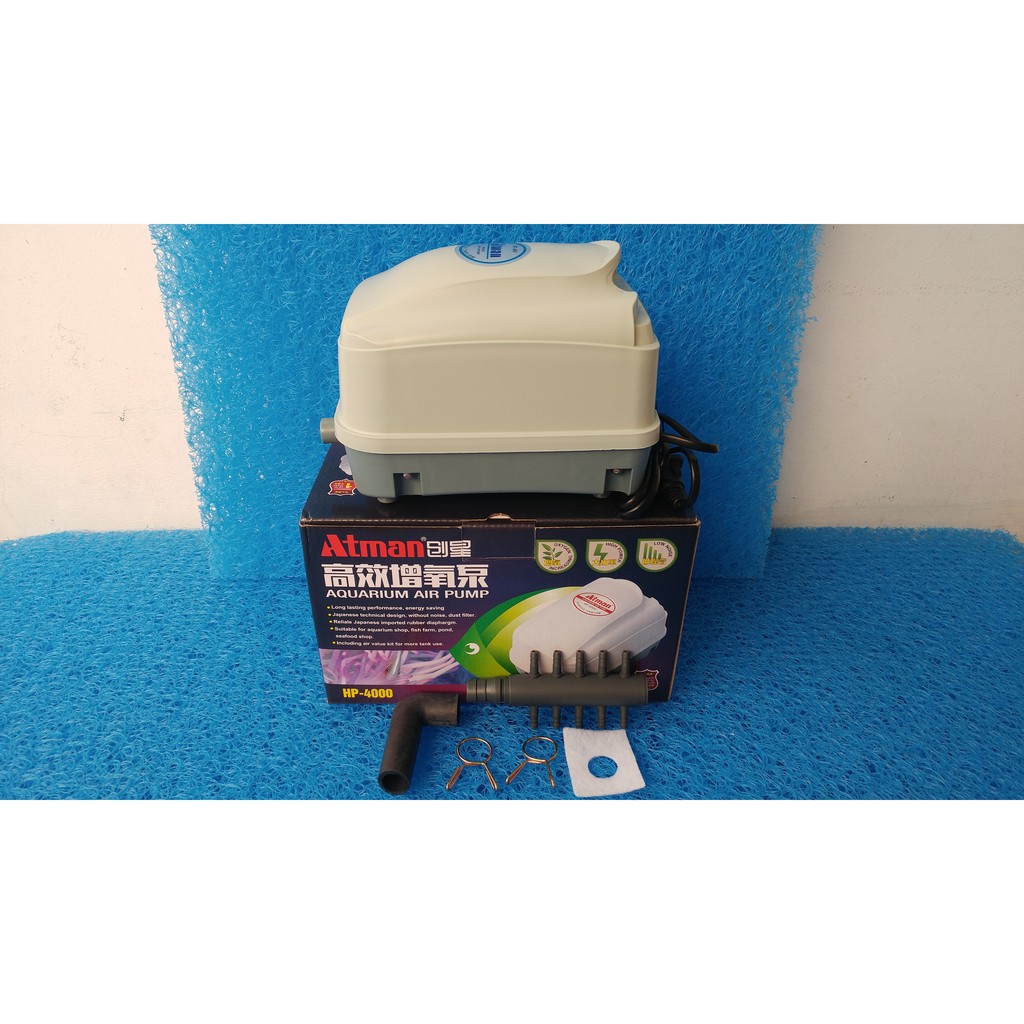 Máy sủi khí Atman HP-4000, 20W-35L/min dùng cho hồ cá.