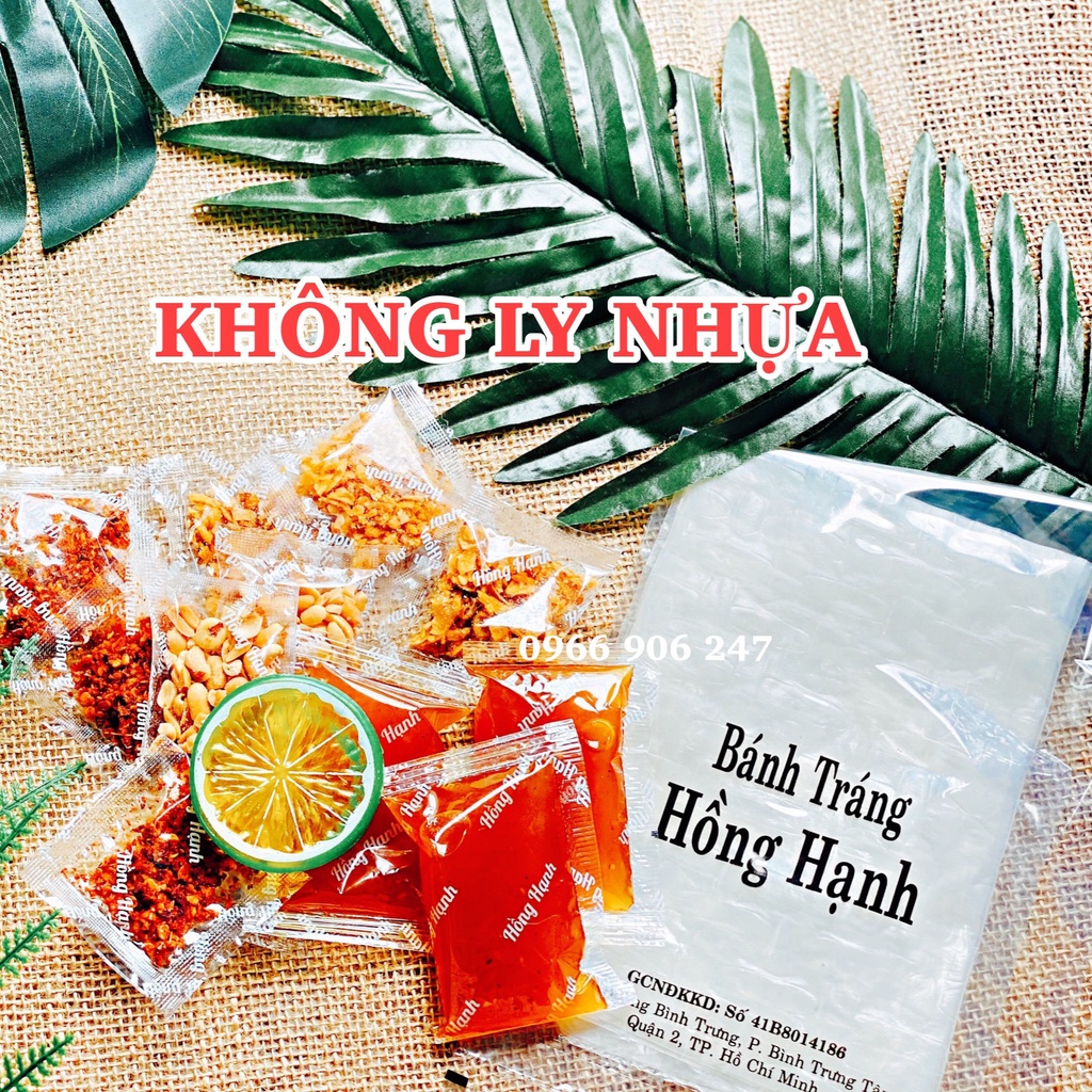 Bánh tráng me Hồng Hạnh đậu phộng hành phi chấm sốt chua ngọt - Hàng tận xưởng không qua trung gian