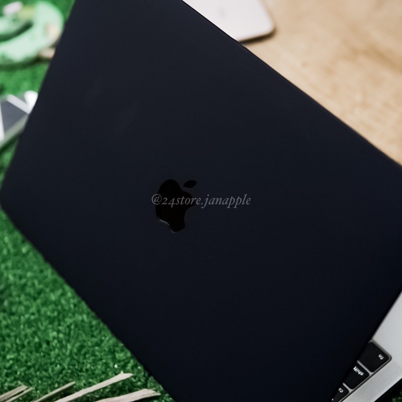 Mờ / Matte Ốp Bảo Vệ Máy Tính Bảng Macbook Màu Đen In Logo Độc Đáo