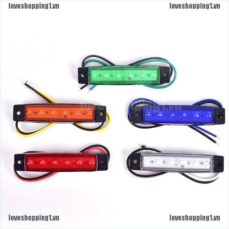 1 Bảng Đèn Tín Hiệu 12V 6LEDS Gắn Hông Xe Tải