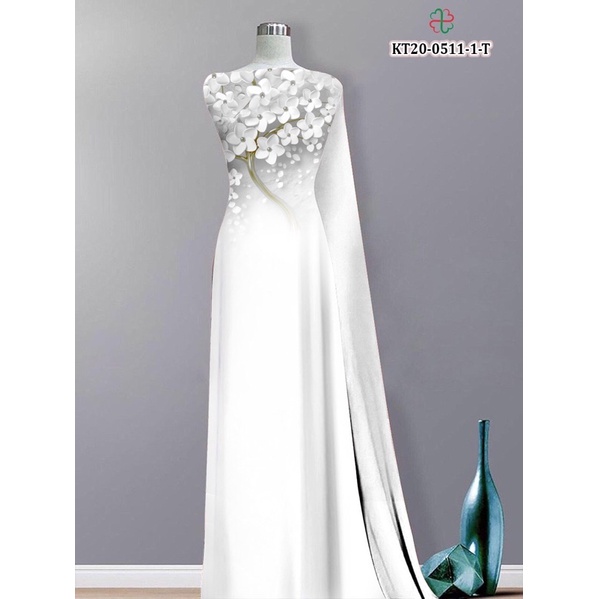 Vải áo dài hoa sứ