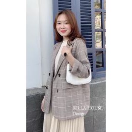 4 khuy nắp túi kẻ ô