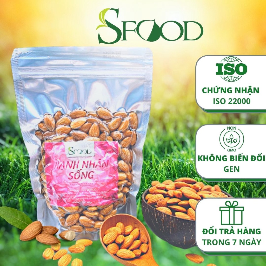 Hạt hạnh nhân sống Sfood, hạnh nhân lát