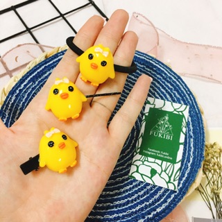 CỘT TÓC, KẸP TÓC, CÀI ÁO VỊT NƠ HỒNG ẢNH THẬT