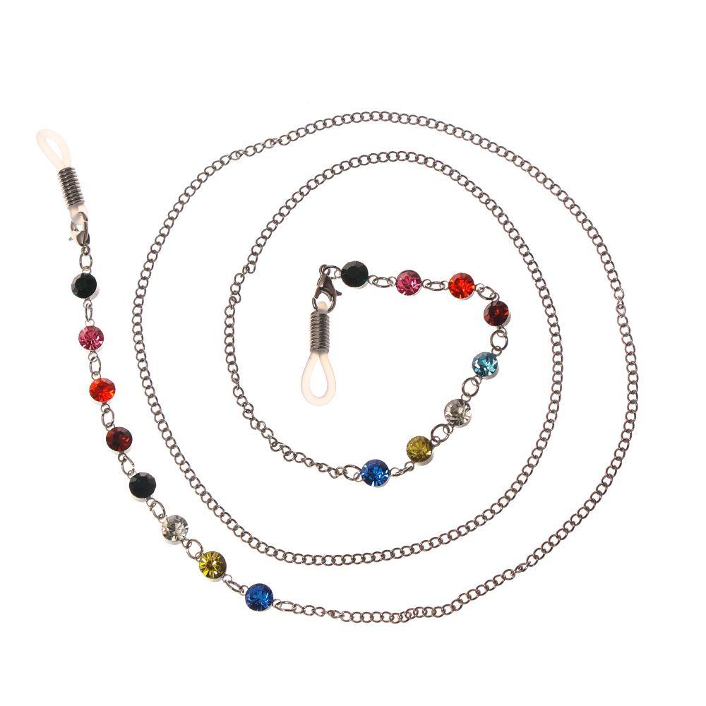 ESPO Dây Đeo Mắt Kính Bằng Thép Không Gỉ Xỏ Hạt Thủy Tinh Unisex