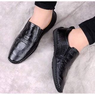 [ SIÊU MỀM ] Giày lười da nam dập vân sấu nổi