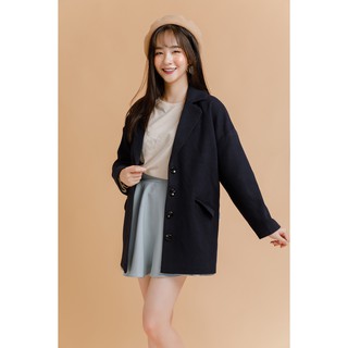 Áo khoác dạ cổ bẻ - 92Wear