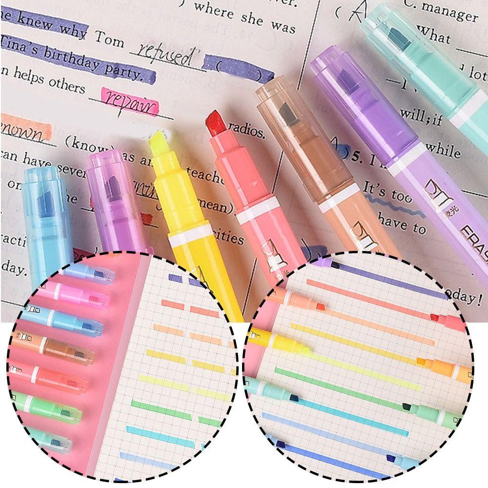 Set 12 Bút Bắt Sáng Hai Đầu Có Thể Xóa Được Màu Sắc Ngọt Ngào