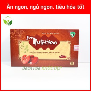 Viên Ăn Ngủ Ngon ECO NUTRITION trị mất ngủ, stress, căng thẳng - Hộp 30 viên chuẩn GMP Bộ Y tế