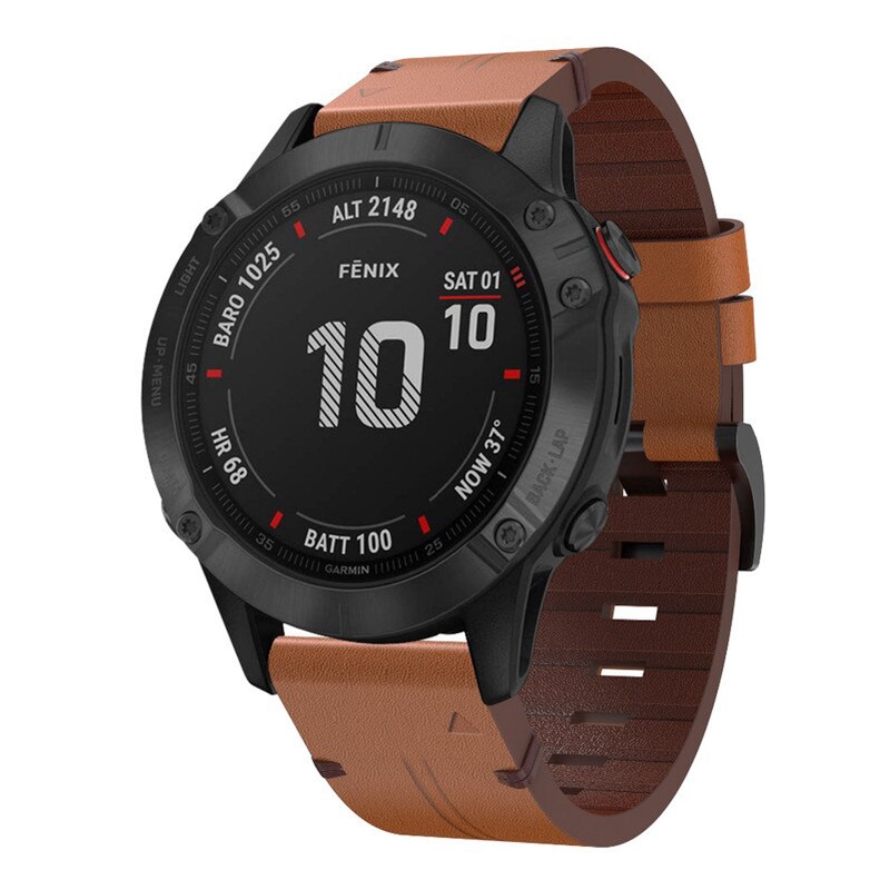 Dây Đeo Bằng Da 20mm 22mm 26mm Cho Garmin Fenix 5/6 Pro Fenix 5s plus Fenix 6X 3HR Forerunner 935/945