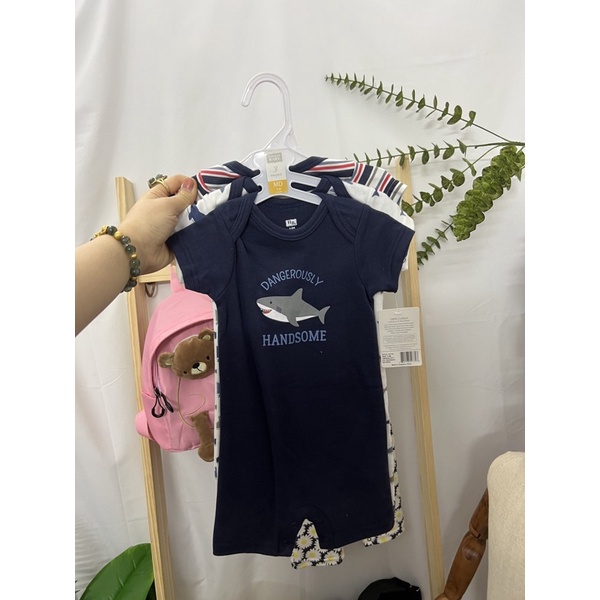 Sét 3 body đùi cá mập hãng HB cho bé cotton 100%