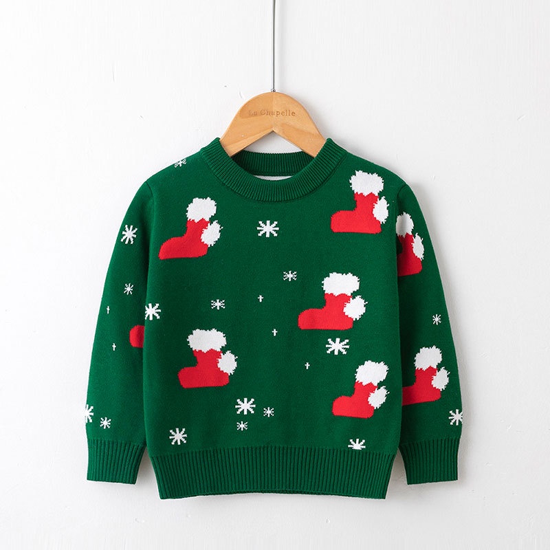 Áo Sweater hai lớp phong cách Giáng sinh năm mới cho bé