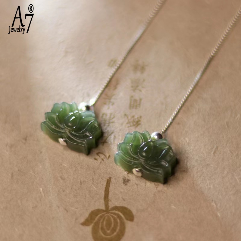 Khuyên Tai Bạc 925 Hình Hoa Sen Thời Trang Cho Nữ A7 S925