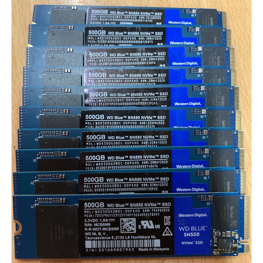 Ổ Cứng SSD Western Digital Blue SN550, SN730 PCIe Gen3 x4 NVMe M.2 500GB