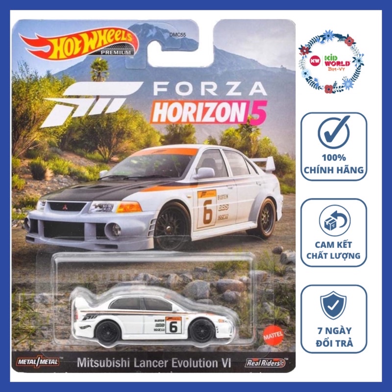 Xe mô hình Hot Wheels Premium Forza Horizon 5 Series Mitsubishi Lancer Evolution VI HCP11.