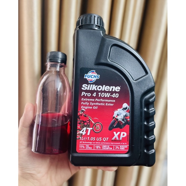 [TẶNG LỌC NHỚT] Dầu nhớt Tổng Hợp Fuchs Silkolene Pro 4 XP 10W40 + Lọc nhớt Suzuki, Yamaha - CHÍNH HÃNG