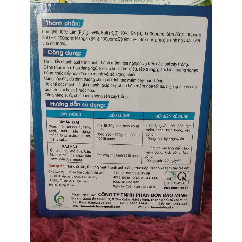Phân Bón Siêu Lân 10-60-10 Tạo Mầm Hoa Cực Mạnh