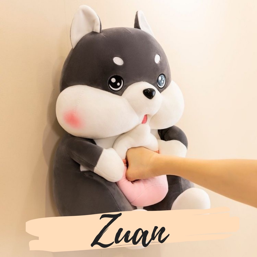 Gấu Bông Chó Husky Ôm Bình Sữa 💗 GÍA XƯỞNG💗 Gấu Ôm Thú Nhồi Bông Siêu To Khổng Lồ Cho Bé Cute Dễ Thương Tại Zuan