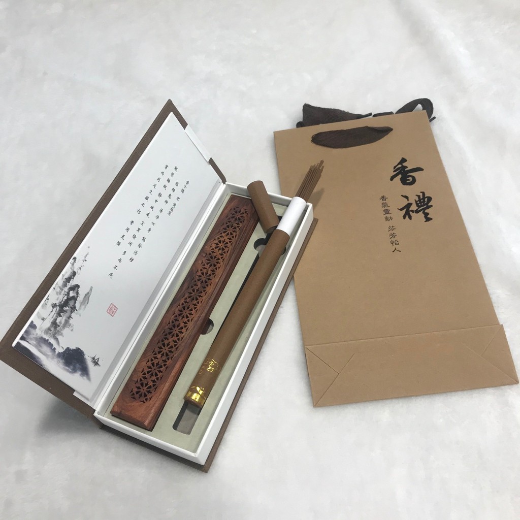 Nhang trầm hương không tăm 20cm hộp quà tặng cao cấp