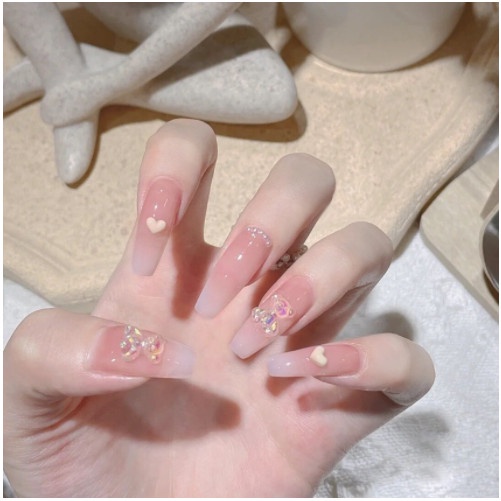 Móng tay giả đính đá móng giả nail giả dài nhọn sang trọng cá tính (X1-X20)