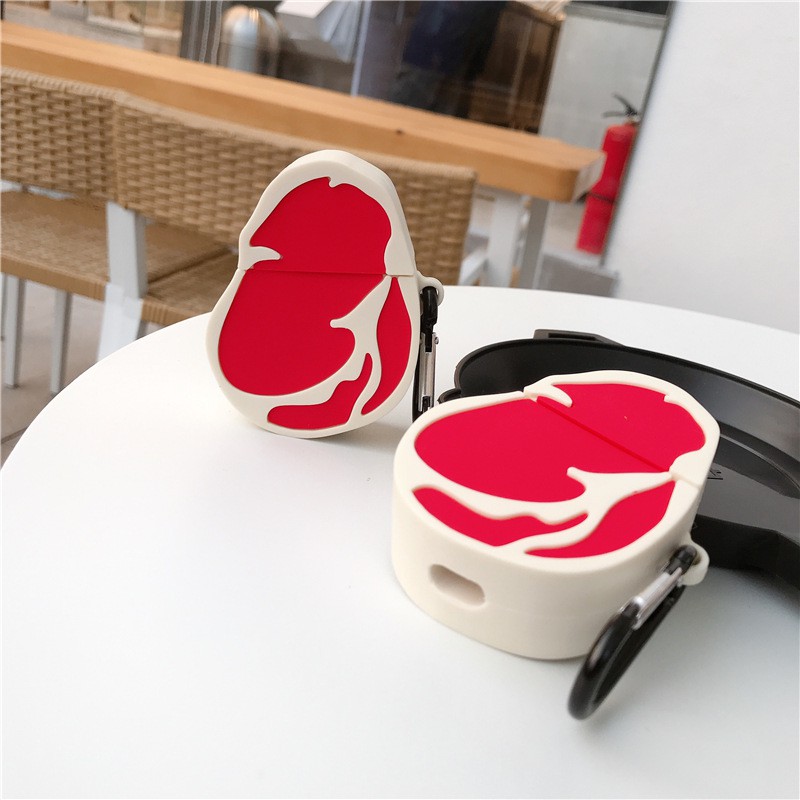 Bao Case Cho Airpods 1/ Airpods 2 Hình Miếng Thịt Bò.