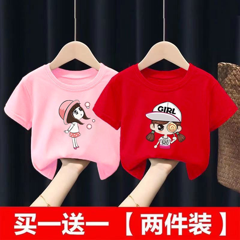 Áo thun cotton tay ngắn thời trang mùa hè dành cho bé gái