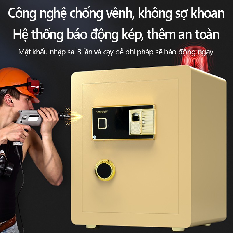 FU88G An toàn Két sắt an toàn mở khoá vân tay, mật mã, dùng cho văn phòng và gia đình topsmarket898