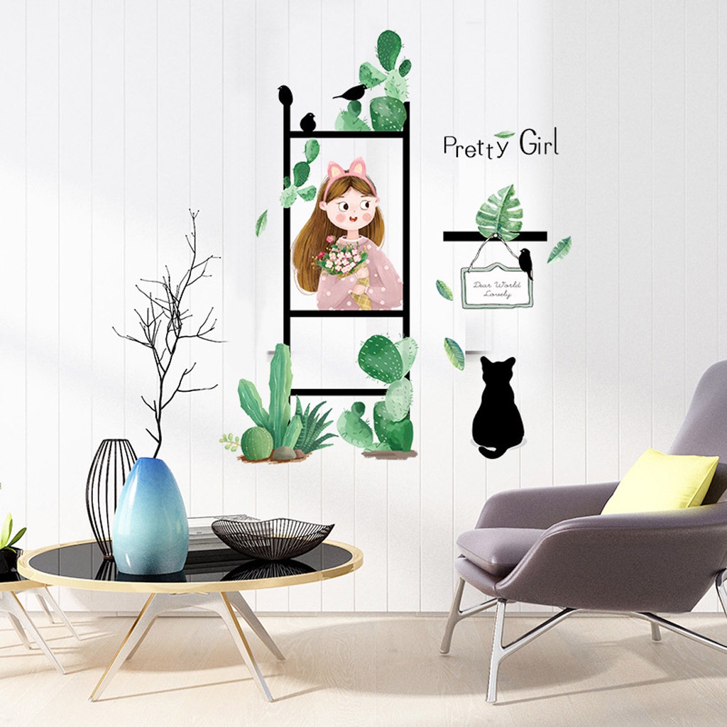 Tranh dán tường phòng ngủ, decal dán tường trang trí C121
